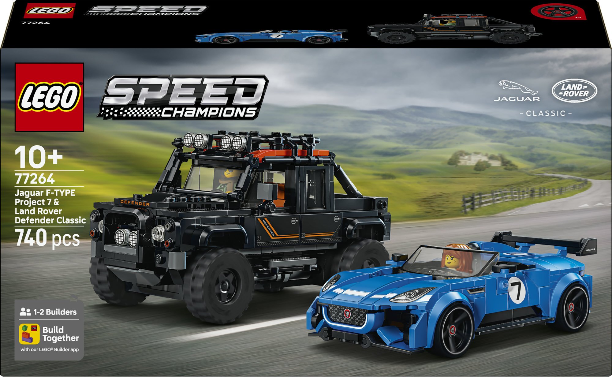LEGO - Speed Champions - Jaguar Project 7 & Land Rover Defender (77264) (5702018068434) LEGO konstruktors