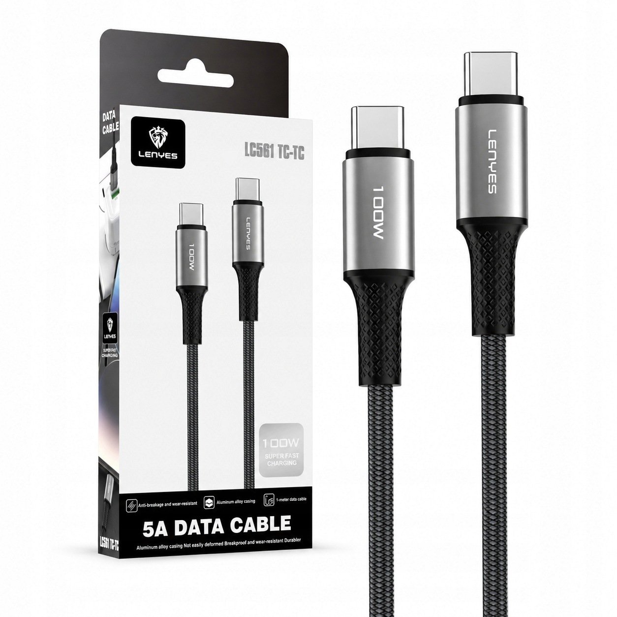Kabel USB Lenyes USB-C - USB-C