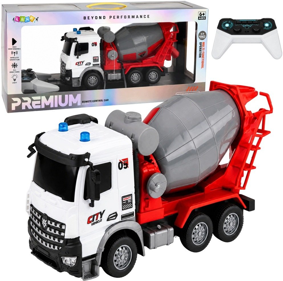 LeanToys Ciezarowka betoniarka zdalnie sterowana RC