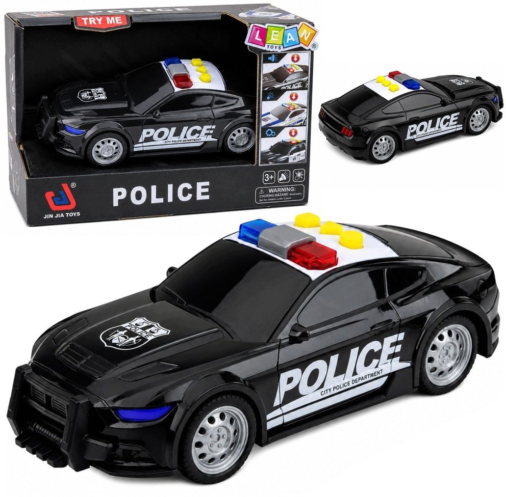 LeanToys Samochod auto policyjne radiowoz swiatla