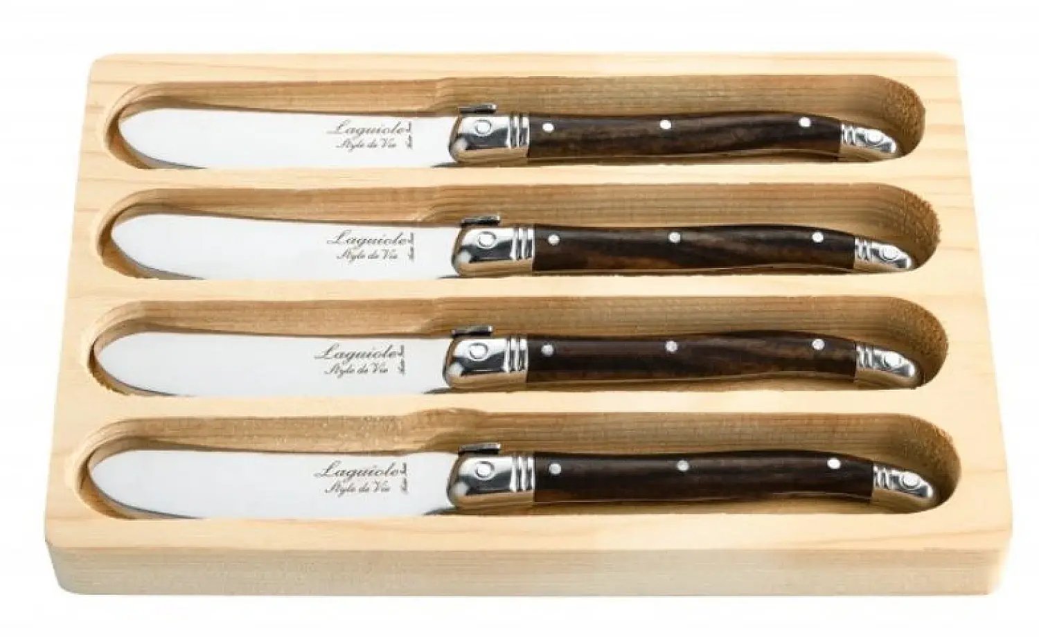 Laguiole Butter knife Dark Wood Set/4