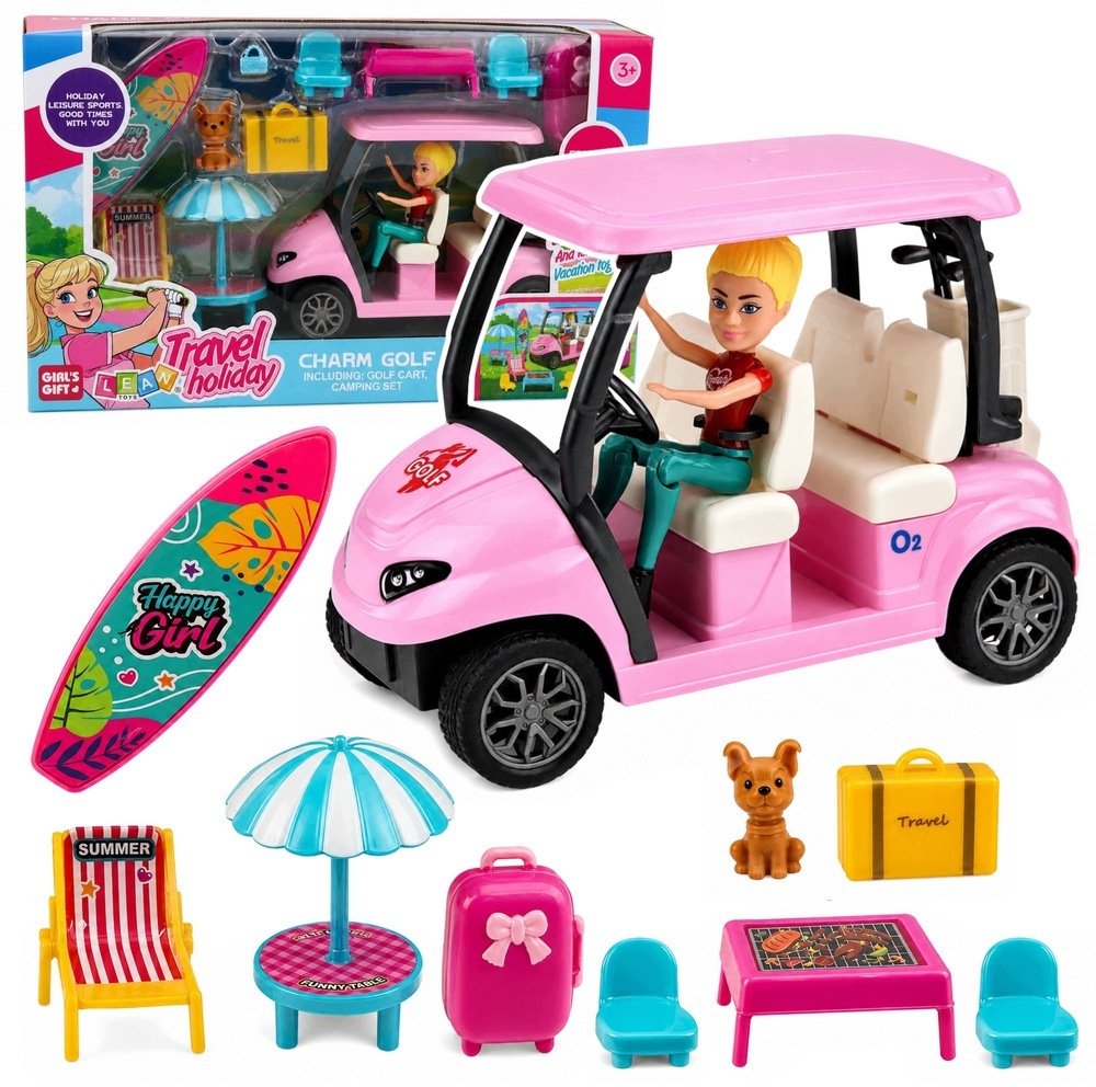 LeanToys Zestaw Golfowy Meleks Lalka Piesek