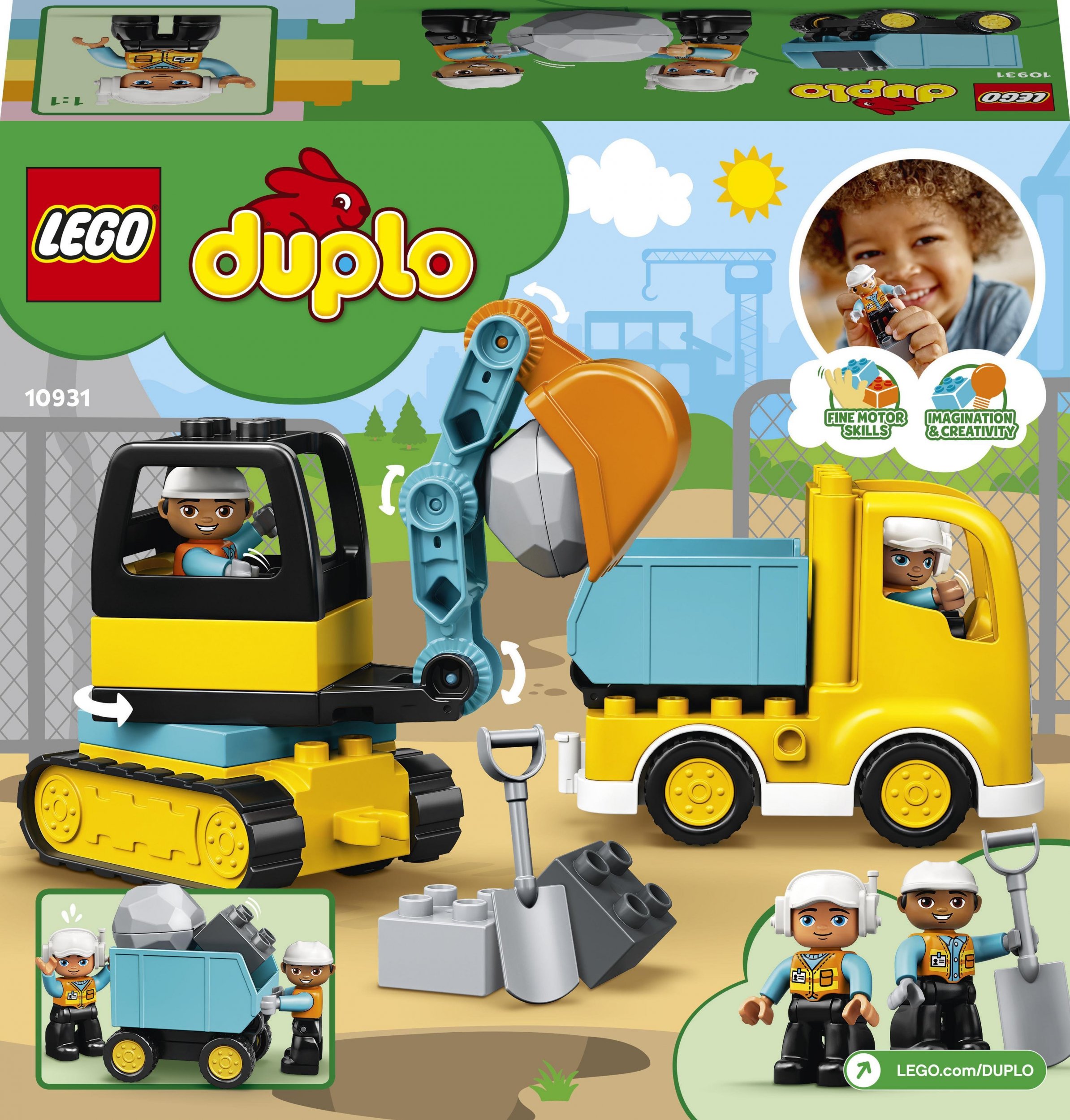 LEGO Bricks DUPLO Truck & Tracked Excavator LEGO konstruktors