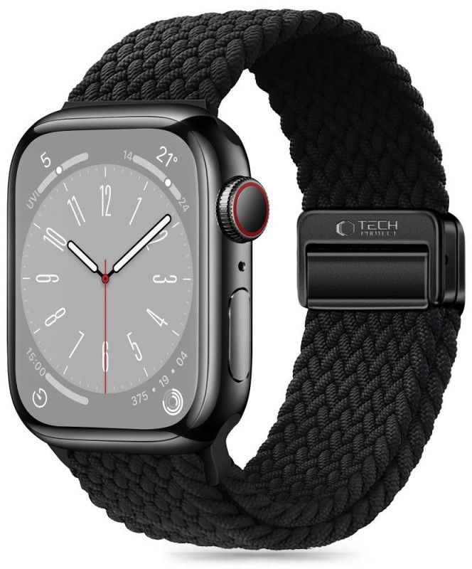 Tech-Protect watch strap NylonMag Apple Watch 42/44/45/49mm, black 5906302312764 Viedais pulkstenis, smartwatch Tech-Protect watch strap NylonMag Apple Watch 42/44/45/49mm, black 5906302312764 Viedais pulkstenis, smartwatch