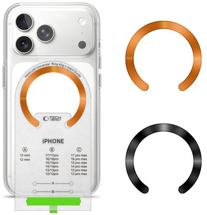 Tech-Protect MagSafe Ring MMP-210 2pcs black/orange
