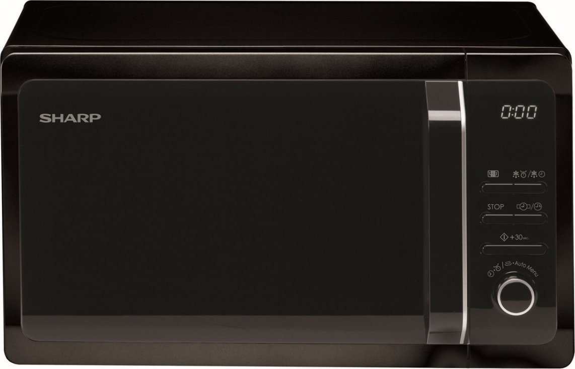 SHARP mikroviļņu krāsns, 20l, 800W melna R243BK Mikroviļņu krāsns