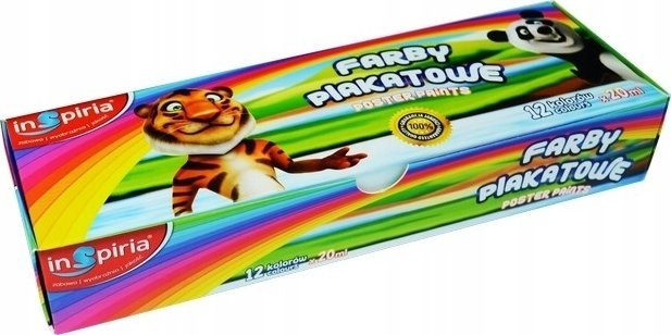 SCHEMAT Farby plakatowe 12 kolorow 20ml