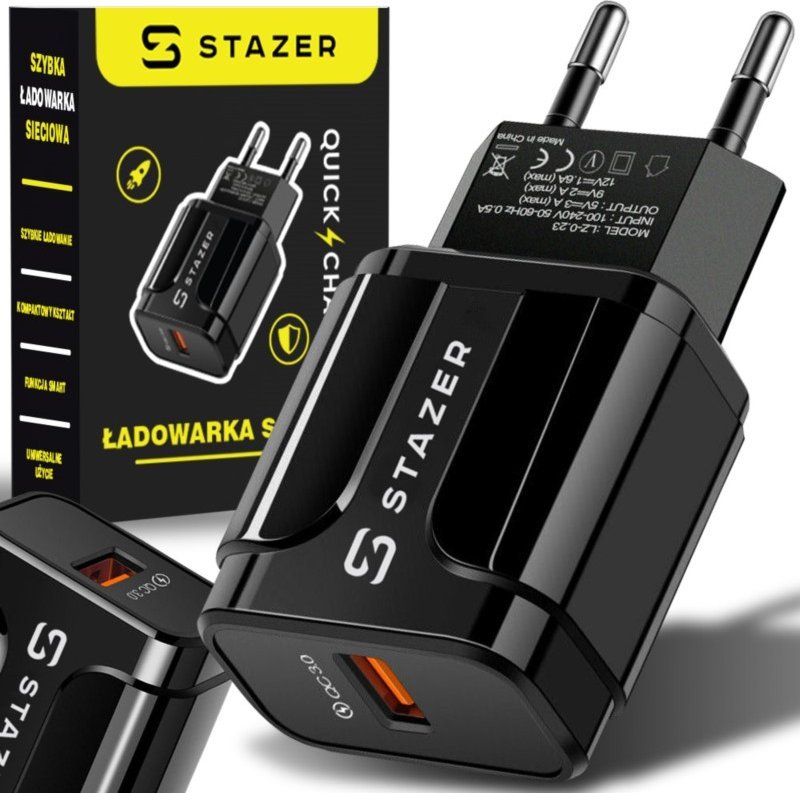 Ladowarka Stazer USB-QUICK3.0/B Sieciowa 5V/3A