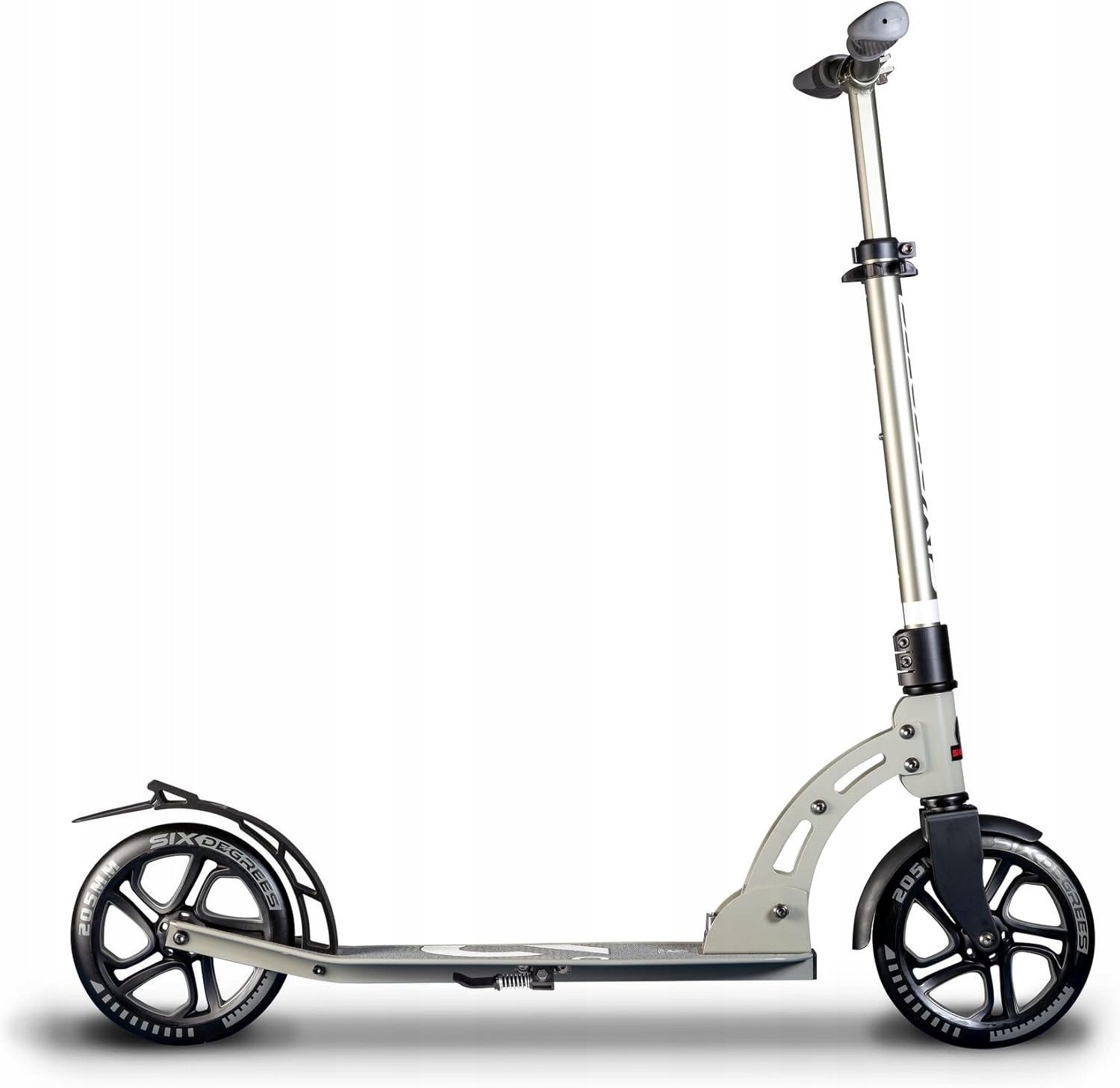 Akcija! Six Degrees Scooter skrejritenis 205 mm, pelēks AU 589 Skrejriteņi