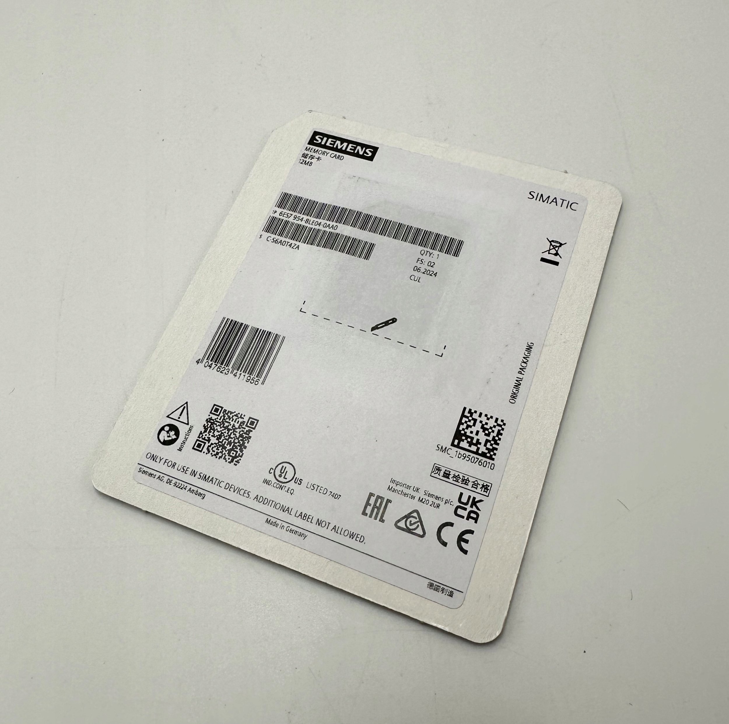 Pamiec dedykowana Siemens SIMATIC S7 karta