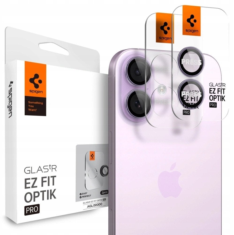 Spigen OSLONA APARATU SPIGEN OPTIK PRO GLAS.TR "EZ FIT" CAMERA PROTECTOR 2-PACK IPHONE 16 / 16 PLUS / 17 PURPLE 8800283312607-AGL10127 (8800 aizsardzība ekrānam mobilajiem telefoniem Spigen OSLONA APARATU SPIGEN OPTIK PRO GLAS.TR "EZ FIT" CAMERA PROTECTOR 2-PACK IPHONE 16 / 16 PLUS / 17 PURPLE 8800283312607-AGL10127 (8800 aizsardzība ekrānam mobilajiem telefoniem