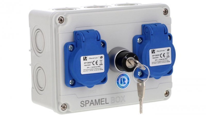 Spamel Rozdzielnica SP22-SAA-01 2x3x16A INA=10A IP54