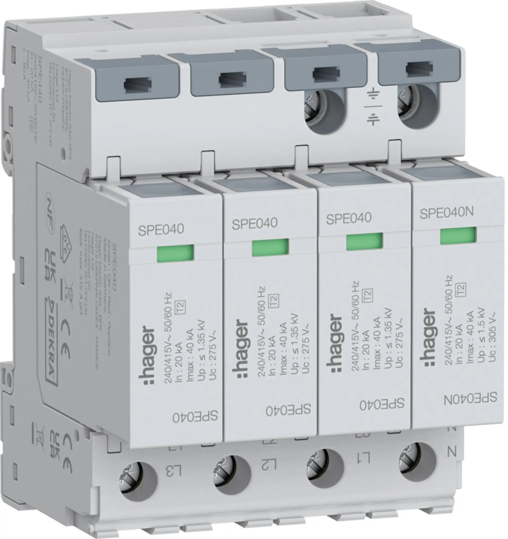 Schneider Electric Hager Ogranicznik przepiec 4P