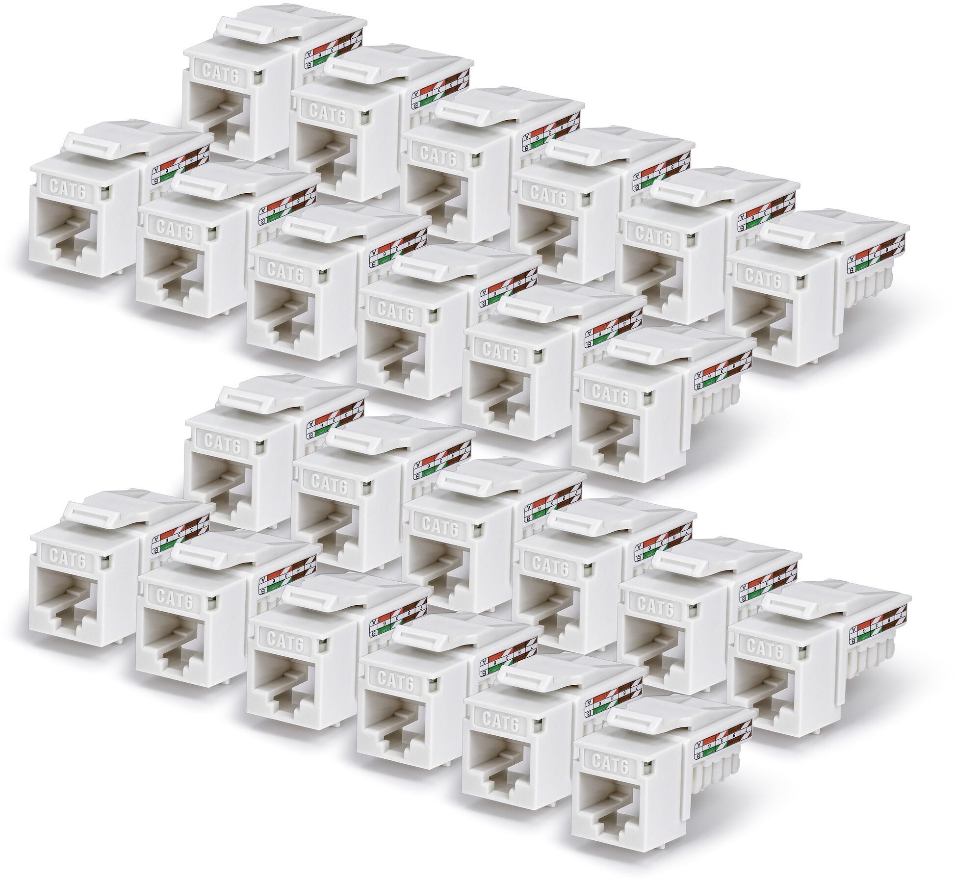 StarTech CAT6 keystone jack 24-pack (C6KEY110WHE24PK)