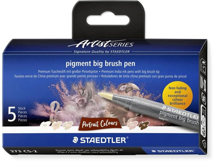 Staedtler Pigment big brush pen Portrait