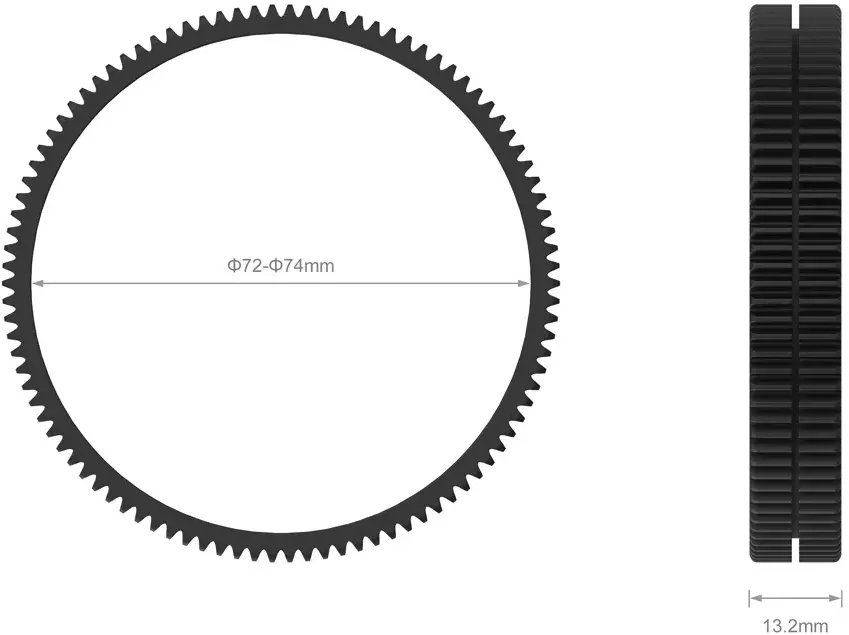 SmallRig Focus Gear Ring Seamless 72-74mm