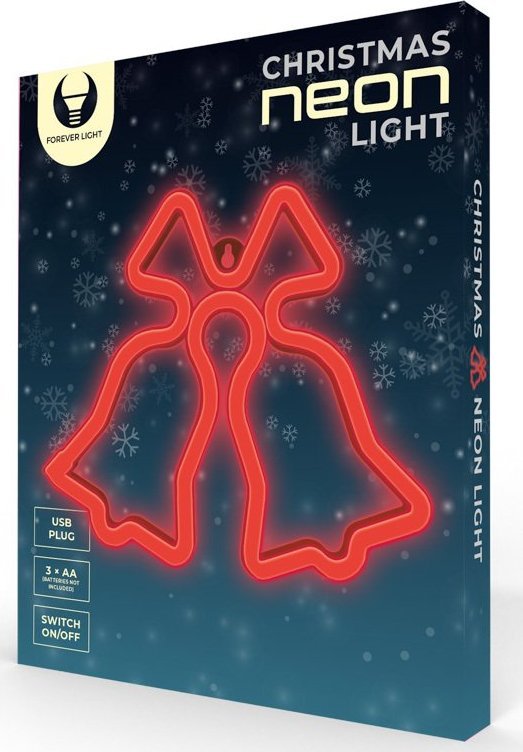 Neon LED CHRISTMAS BELLS red FLNE17