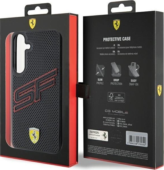 Ferrari Ferrari FEHCS24MPINK S24+ S926 black/black hardcase Big SF Perforated FEHCS24MPINK (3666339242541) maciņš, apvalks mobilajam telefonam Ferrari Ferrari FEHCS24MPINK S24+ S926 black/black hardcase Big SF Perforated FEHCS24MPINK (3666339242541) maciņš, apvalks mobilajam telefonam