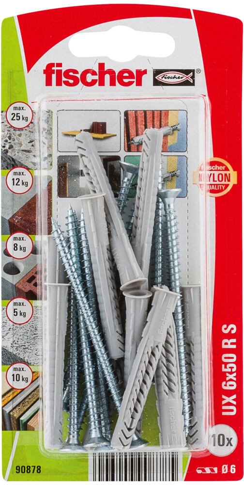Fischer Dowels with screw UX 6