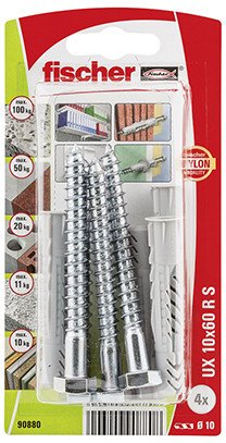 Fischer Dowels with screw UX 10