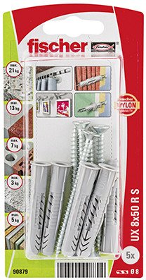 Fischer Dowels with screw UX 8