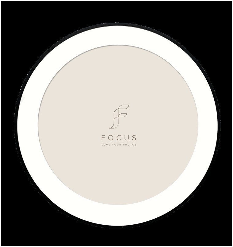 Ramka Focus Aster Round Black 36