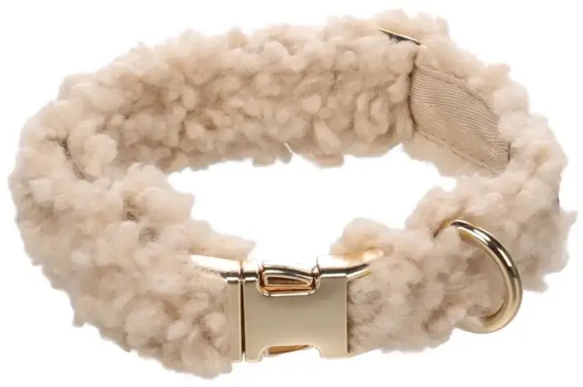 Flamingo Dog collar Pookie beige 31-50CM
