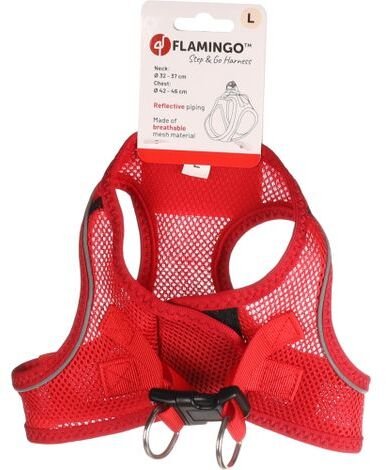 Flamingo Dog Harn.STEPGO BENTO red