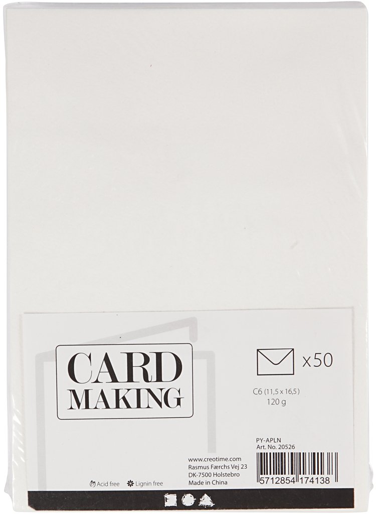 Focus Envelope 114x162 Raw White 120g