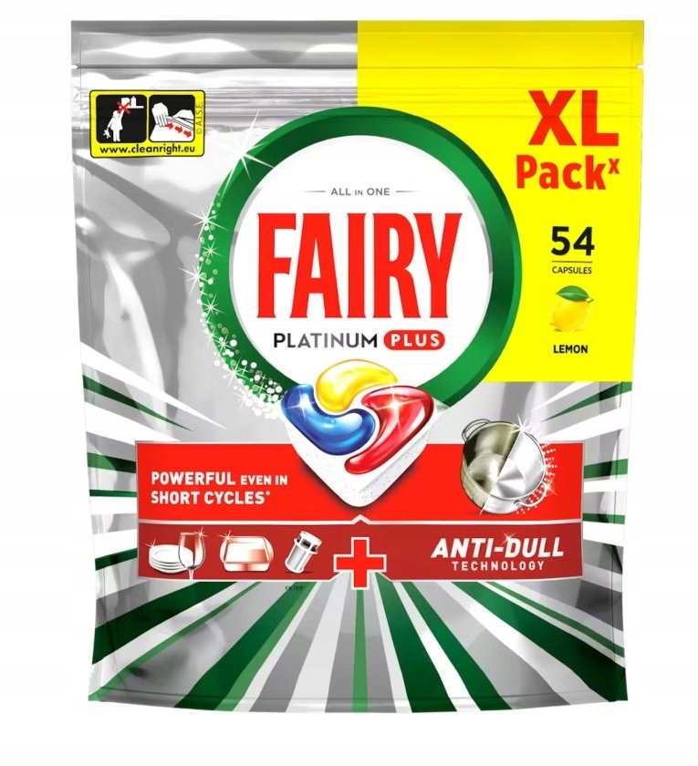 Fairy Plat+ lemon dishwash capsul. 54PCS
