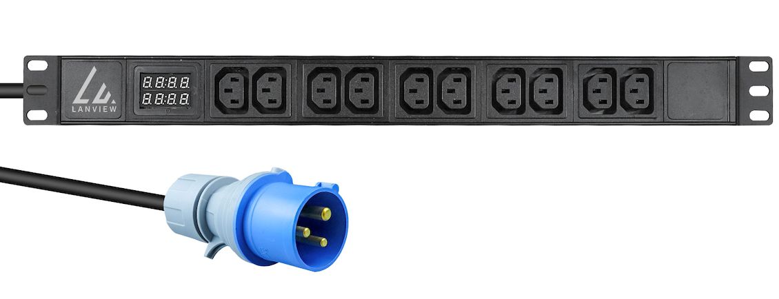 Lanview 19`` rack mount power strip