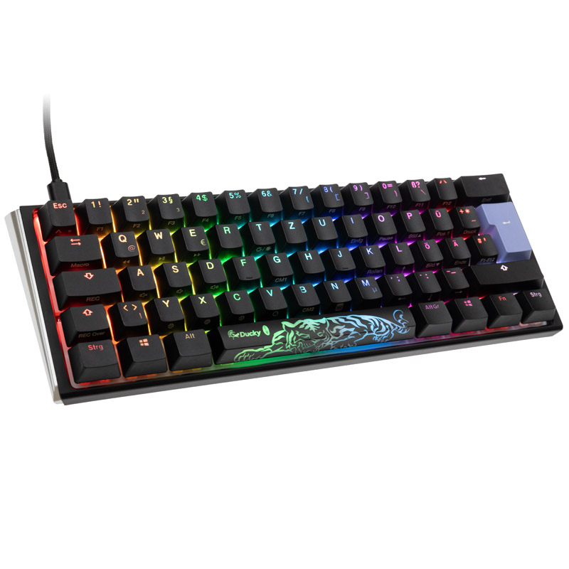 Ducky One 3 Classic Black/White Mini Gaming Tastatur, RGB LED - MX-Blue DKON2161ST-CDEPDCLAWSC1 (4711281568702) klaviatūra