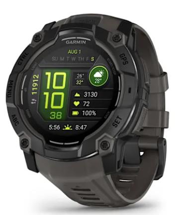 Garmin Instinct 3 AMOLED 3.3 cm (1.3") 50 mm Digital 416 x 416 pixels Touchscreen Black GPS (satellite) 753759341640 Viedais pulkstenis, smartwatch
