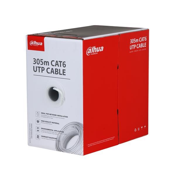 CABLE CAT6 UTP 305M CCA WHITE/PFM922I-6UN-C-WHITE DAHUA (6923172557322) tīkla kabelis