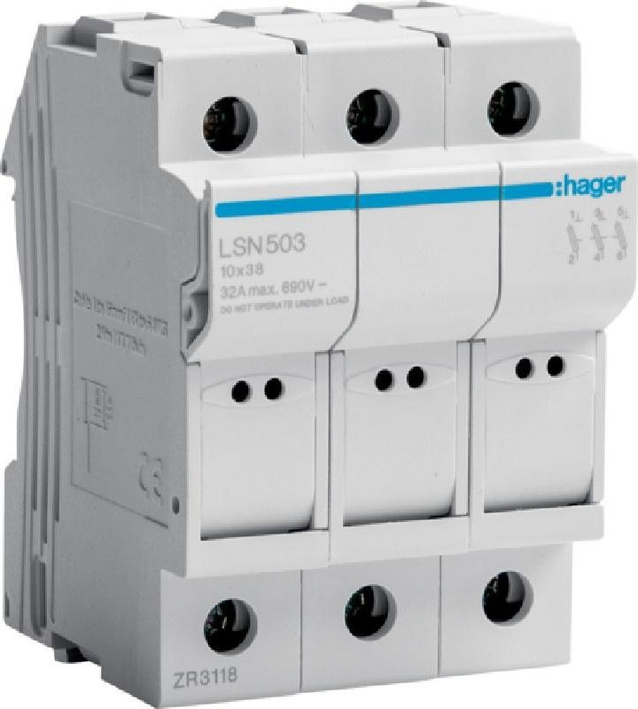 Hager Modulowa podstawa bezpiecznikowa 3P 32A