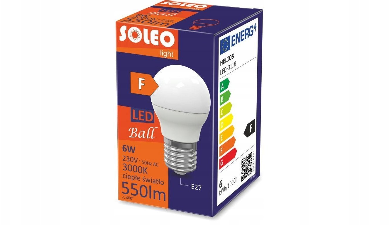 Helios Zarowka LED kulka E27 P45