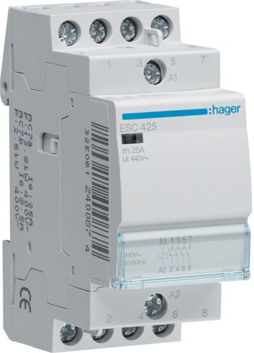 Hager Contactor 25A 4NO 2 MOD