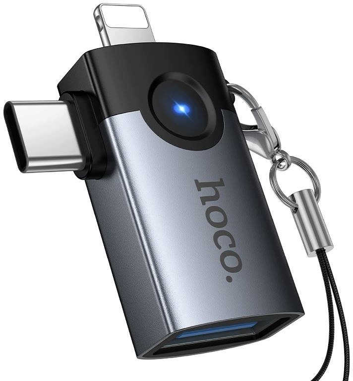 Adapter USB Hoco OTG 2w1 Lightning
