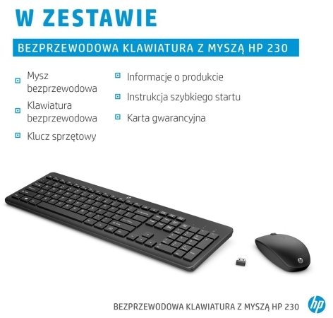 Klawiatura + mysz HP 230 Wireless
