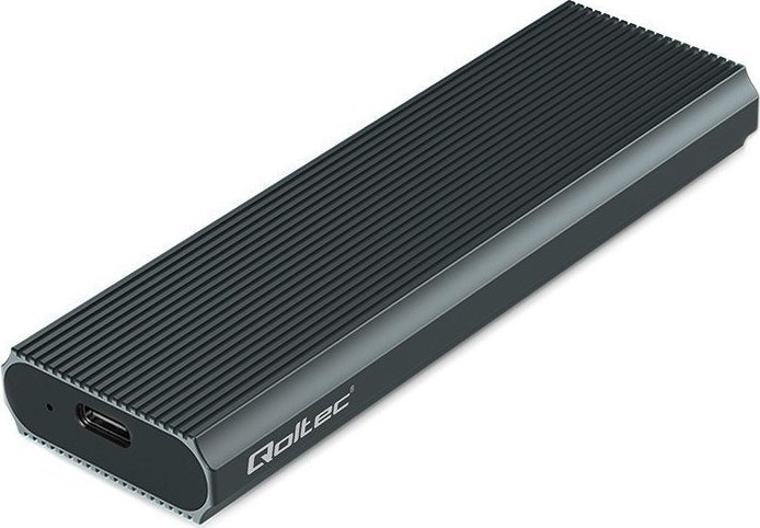 Qoltec Enclosure for M.2 SSD | NVMe | PCIe | USB3.1 | 10Gb/s | 4TB | Graphit 52630 cietā diska korpuss