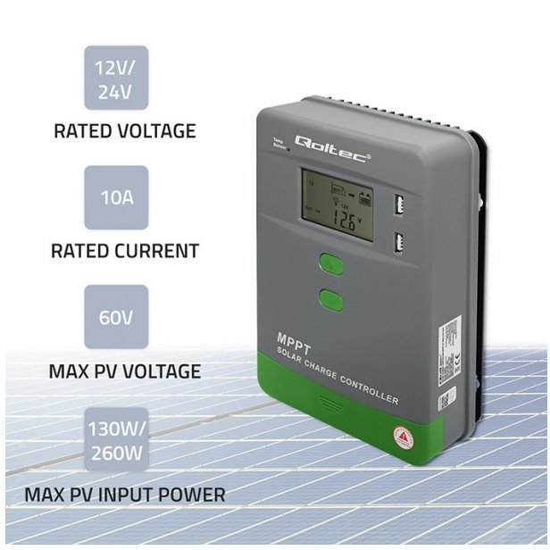 Qoltec Qoltec Solarny regulator ladowania MPPT