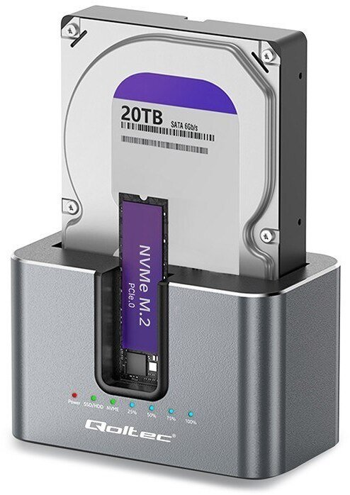 Stacja dokujaca Qoltec 2w1 HDD SSD