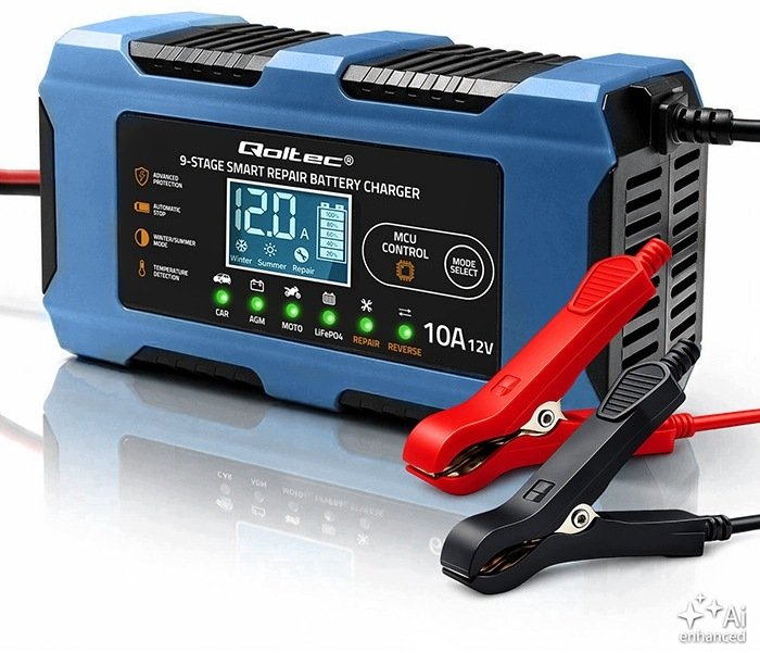 Ladowarka Qoltec 12V 10A  Prostownik  AGM