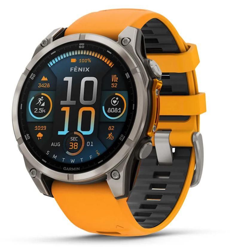 Garmin Fenix 8 Sapphire, 47 mm sapphire/orange Viedais pulkstenis, smartwatch