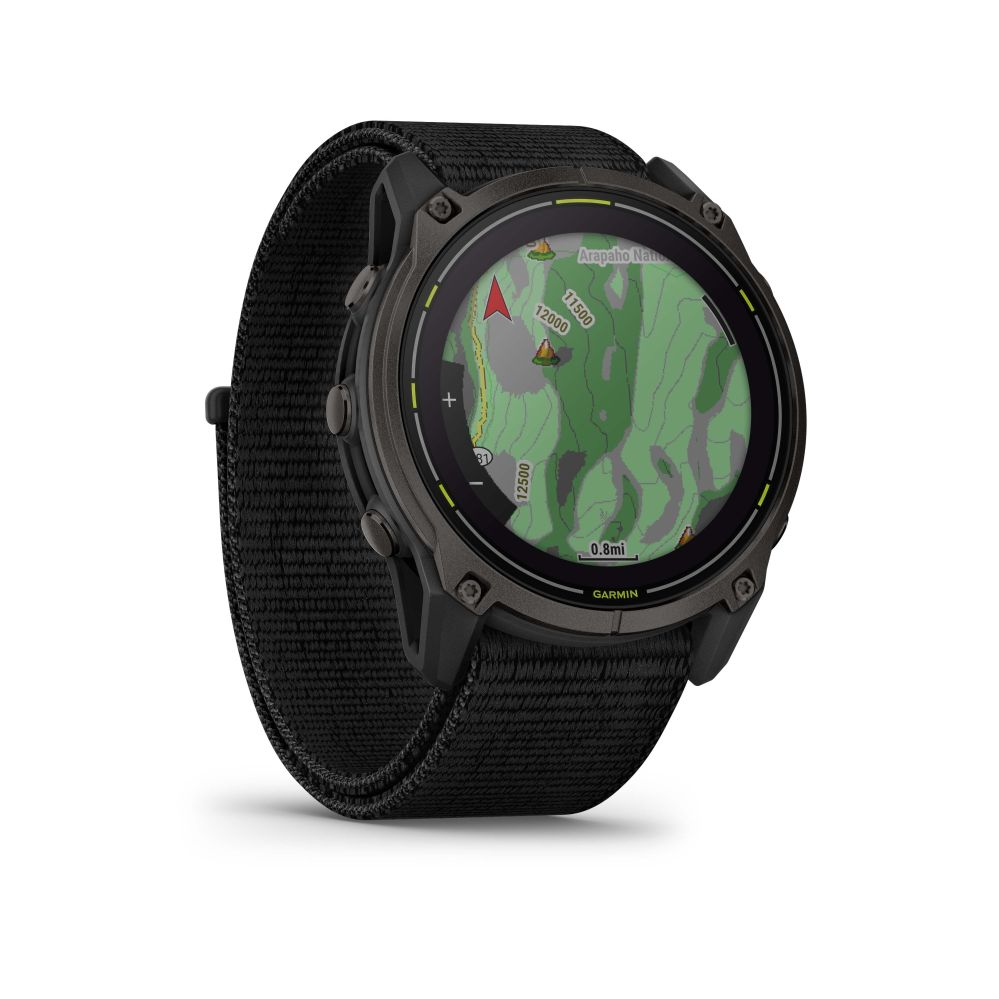 Viedpulksteni Garmin  Enduro 3 – 51 mm, Solar, Sapphire Carbon Gray DLC Titanium with Black UltraFit Nylon Strap Black 753759339302 (7537593 Viedais pulkstenis, smartwatch