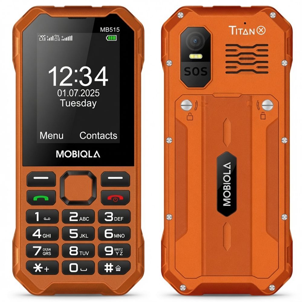 Viedtālrunis Mobiola  MB510 TitanX Orange 8594203271746 MB510TXORE (8594203271746) Mobilais Telefons