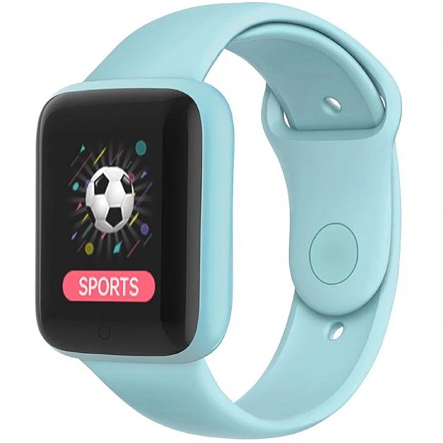 iWear M7 Fitnesa Viedpulkstenis ar Full Touch 1.3'' IPS displeju Asinsspiediena & Pulsa mēr. / Soc. tīkliem Gai&scaron;i zila Viedais pulkstenis, smartwatch