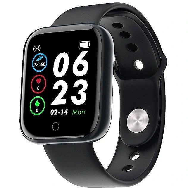 iWear M7 Fitnesa Viedpulkstenis ar Full Touch 1.3'' IPS displeju Asinsspiediena & Pulsa mēr. / Soc. tīkliem Melna Viedais pulkstenis, smartwatch