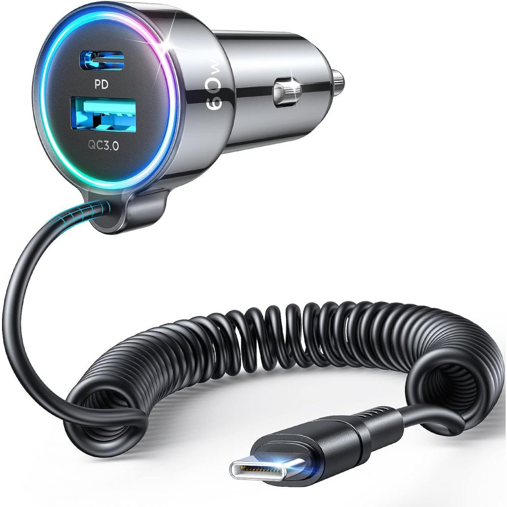 Auto lādētāji Joyroom  USB-A (female)  USB-C