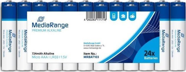MediaRange BATTERY ALKALINE AAA 1.5V/24PCS